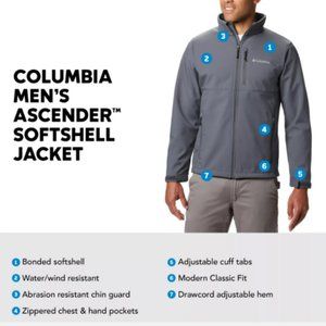 Columbia Men's Ascender Soft Shell Jacket - Gray Green